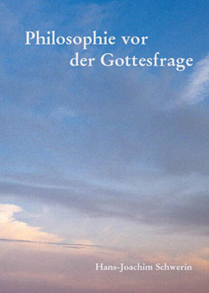 "Philosophie vor der Gottesfrage" will Bedeutung und Sinn philosophischer Theologie herausheben-dies im Raum philosophischer und theologischer Erkenntnis.