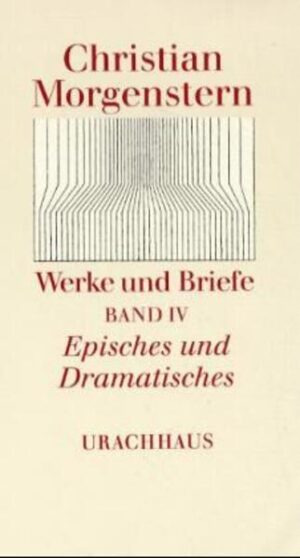 Band IV umfasst die mit je ca. 300 Seiten gleichgewichtigen Textteile Episches (herausgegeben von Ernst Kretschmer) und Dramatisches (herausgegeben von Reinhardt Habel) sowie einen ausführlichen Kommentarteil. Darunter findet sich sowohl bereits Veröffentlichtes wie auch zahlreiche unveröffentlichte Arbeiten aus dem Nachlass Morgensterns. Sie sind literarisch wie biografisch von höchstem Interesse. Morgenstern bestätigt hier seinen Rang als Meister der epischen Kurzform, der geschliffenen Prosa mit humoristischen und parodistischen Tendenzen. Aufschlussreich sind auch bisher unveröffentlichte Reisetagebücher aus Norwegen (Begegnung mit Ibsen!), der Schweiz und Italien. Bei den dramatischen Arbeiten begegnen wir den köstlichen Szenen und Parodien wieder, die für Max Reinhardts Kabarett Schall und Rauch entstanden, dazu kommt Unveröffentlichtes aus der Berliner Zeit. Im Mittelpunkt dieser Textgruppe, die insgesamt vierzig Stücke umfasst, steht die im Nachlass aufgefundene Komödie Oswald Hahnenkamm sowie umfangreiche Fragmente zu einem Savonarola-Drama. Band IV beinhaltet einen ausführlichen Kommentarteil, der eine Fülle bisher unbekannter literarischer und biografischer Bezüge aufdeckt. Nicht zuletzt leistet der Band einen wichtigen Beitrag zur Literaturgeschichte der außerordentlich fruchtbaren Zeit um 1900.