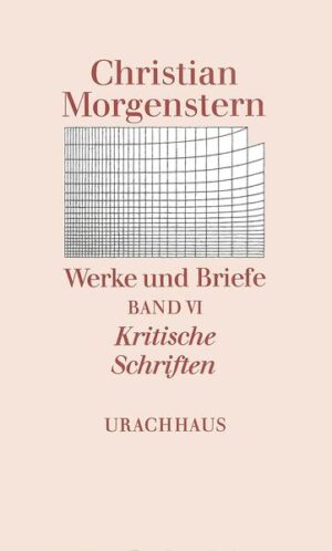 Christian Morgenstern kann jetzt neu entdeckt werden. Die Stuttgarter Gesamtausgabe seiner Werke und Briefe zeigt erstmals sein ganzes Schaffen (der Band Aphorismen z.B. enthält zu fast einem Drittel bisher Unveröffentlichtes), bringt zuverlässige und authentische Texte und bezieht Pläne und Fragmente aus dem Nachlass ein (besonders beim Band Episches und Dramatisches). Sie entdeckt Verschollenes (fast der gesamte Band Kritische Schriften besteht aus wieder gefundenen Texten) und wertet den gesamten Nachlass wissenschaftlich aus, so dass die ausführlichen Kommentarteile der Bände auch Varianten und Vorstufen der Texte aufführen und damit den Schaffensprozess jeweils nachvollziehbar machen. Schichten aus Staub und Patina werden abgetragen, das Original tritt hervor, wird in seiner Ganzheit sichtbar und überrascht durch die Frische seiner ursprünglichen Farben - mit anderen Worten: Es erscheint der ganze Morgenstern!