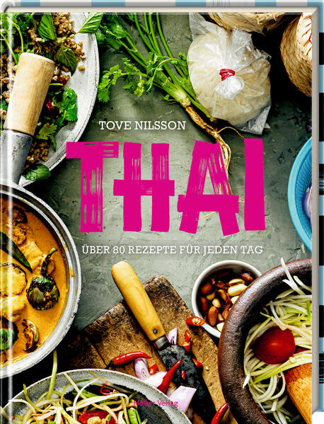 Der Duft von frischen Kräutern, Zitronengras und scharfen Chilischoten, Gemüse in den schönsten Farben und die Aromen von Kokosmilch und Currypaste: Die thailändische Küche ist herrlich belebend und unverwechselbar intensiv. 70 authentische Rezepte lüften die wichtigsten kulinarischen Geheimnisse aus dem Land des Lächelns. Wir wünschen Khõ hai dja - Guten Appetit!