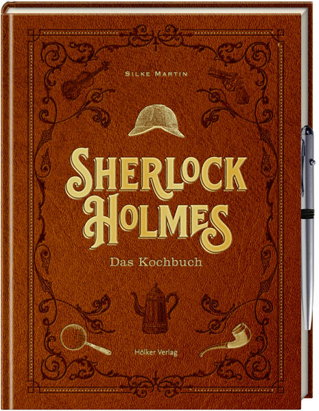 Ein Kochbuch für alle Sherlock-Fans mit 50 Rezepten, inspiriert von den spannenden Geschichten von Arthur Conan Doyle. Es beantwortet all die kulinarischen Fragen, die jedem Fan unter den Nägeln brennen: Was frühstücken Sherlock Holmes und Dr. Watson vor einem neuen Abenteuer? Was verbirgt sich außer dem blauen Karfunkel noch in der Weihnachtsgans und wie lässt sich Opium in einem Ragout verstecken? Tauchen Sie ein in die Welt des großartigen Meisterdetektivs und genießen Sie mit Holmes und Watson ein Omelett bei den Baskervilles, Mrs. Hudsons Shortbread oder einen Drink in der Baker Street 221B. Eine Schmuckausgabe in Lederhaptik mit besonderen Extras: Der beigefügte Kugelschreiber mit UV-Licht lässt versteckte Hinweise aus Sherlocks berühmtesten Fällen wie Das Zeichen der Vier oder Eine Studie in Scharlachrot sichtbar werden. Zusätzlich sind drei liebevoll gestaltete Lesezeichen mit Zitaten aus den Sherlock-Holmes-Romanen enthalten. Das perfekte Geschenk!