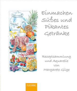 Schon unsere Großmütter freuten sich lange vor dem Zeitalter des Gefrierschrankes an ihren wohlgefüllten Speisekammern mit eingekochten Früchten, Saft, Gelee und Fruchtmus, eingelegtem Obst und Gemüse. Schon zum Frühstück schmeckt die selbst gekochte Marmelade zu frischen Brötchen, eine deftige Brotzeit wird durch eingelegte Gurken gekrönt, ein kaltes Buffet durch mediterran marinierte Zucchini, Auberginen oder andere Gemüse bereichert. Zu Gerichten wie Fleischküchlein oder Bratwurst sind eingelegte süßsaure Bohnen, Karotten und Kürbis ein Gedicht. Von Apfelgelee über Mangokompott und Rumtopf bis zu Orangenpunsch und pikanten Zucchini mit Paprika laden alle Rezepte mit einer ausführlichen Beschreibung zum Ausprobieren ein. Zarte und farbenreiche Aquarelle illustrieren die leckeren und vielfach erprobten Gerichte oder auch die appetitanregenden Zutaten.