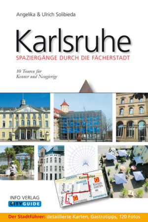 Viel Sonne, reichlich Grün, Kunst und Kultur. vielfältigste Möglichkeiten bietet die badische Metropole am Oberrhein zwischen Schwarzwald, Elsass und Pfalz. Dank Markgraf Karl Wilhelm, der 1715 seine Residenz an dieser Stelle gegründet hat, können wir heute im Schlossgarten flanieren oder in einem der zahlreichen Biergärten sitzen. Genießen wir also Karlsruhe in vollen Zügen und entdecken die Fächerstadt. Dieser City-Guide bietet Ideen, um die eigene Stadt immer wieder aufs Neue zu erleben und um Besucher abwechslungsreich zu begleiten.