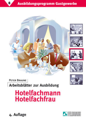 Für das 1.-3. Ausbildungsjahr. - Das Konzept des Ausbildungsprogramms hat sich seit 1980 bewährt, es wurde zum Standardwerk. Bei der Entwicklung der Neuauflage haben Verlag und Autor der didaktischen Gestaltung besondere Beachtung geschenkt. Durch die Neuordnung der Ausbildung wird vieles anders - Lernen bleibt einfach. Ein Plus für Lehrende und Lernende, ein Plus für den Gast, der im Mittelpunkt steht. Um allen Beteiligten die betriebliche Ausbildung im Gastgewerbe auch nach dem aktualisierten Berufsbild zu vereinfachen, bleibt es dabei: Jedes Lernziel des inhaltlich vorgeschriebenen Ausbildungsrahmenplans bildet einen Abschnitt in den beiden Teilen, aus denen das Ausbildungsprogramm besteht. Die Arbeitsblätter helfen bei Anwendung und Kontrolle der erworbenen Kenntnisse und Fertigkeiten im jeweiligen Handlungsfeld durch sinnvolle Vorgaben für Ausbildungsarbeiten mit Raum für Ergebnisse, Projektvorschläge für Einzel- und Gruppenarbeiten sowie Prüfungsfragen mit Lösungsschlüssel. Ausbildungsleitfaden und Arbeitsblätter ergänzen einander und bilden zusammen die optimale Grundlage für den Erfolg bei der Ausbildung. Durch die Form als Loseblattwerk im übersichtlichen A4-Format im stabilen Ordner können eigene Aufzeichnungen oder betriebsspezifische Unterlagen eingeheftet werden. Verbände und Institutionen des Gastgewerbes befürworten die Konzeption und empfehlen das Ausbildungsprogramm.