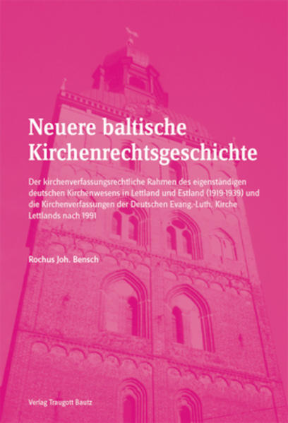 Anhand von ausgewerteten Aktenmaterial aus den Beständen des Gustav-Adolf-Werkes in Leipzig, das eine spezifisch deutschbaltische Sichtweise auf die kirchlichen Geschehnisse in Lettland und Estland zwischen den beiden Weltkriegen wiedergibt, zeichnet der Autor die Entwicklung des eigenständigen deutschen Kirchenwesens im baltischen Raum von 1919 bis 1939 nach. Darüber hinaus wird die kirchenrechtliche Entwicklung des deutschen Kirchenwesens in Lettland nach 1991 beschrieben, welche an die deutschbaltische kirchliche Tradition, die mit der Aussiedlung der deutschen Volksgruppe aus dem Baltikum erloschen war, neu anknüpft. Die Kirchenrechtsgeschichte wird dabei in einen Gesamtzusammenhang von politischen, gesellschaftlichen und geschichtlichen Faktoren gestellt.