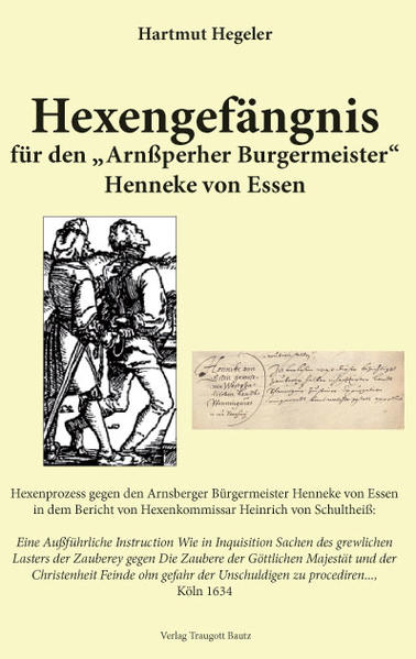 Inhalt Werk des Teufels Die Hexenverfolgungen Hexenprozesse in Arnsberg Arnsberg um 1630, von Jens Hahnwald Arnsberger Hexenkommissar Heinrich von Schultheiß. Ausbildung und berufliches Wirken Landbesitz Kinder und Frömmigkeit Hexenkommissar Bürgermeister Henneke von Essen Exkurs: Hexenprozesse in Würzburg Familie des Henneke von Essen Streit um Hexenverfolgung in Arnsberg 1630 Überraschende Wende Prozess gegen Henneke von Essen Verteidigung durch die Angehörigen Folterpraxis von Dr. Schultheiß Gerichtsverfahren gegen von Essen Gnadengesuch. Erinnerung an Henneke von Essen Zu den Verfassern. Instructio von Dr. Heinrich von Schultheiß Übertragung in heutiges Deutsch Quellenschrift: Instructio von Dr. Heinrich von Schultheiß Abbildungsverzeichnis Index