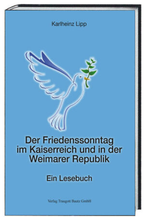 Dies ist das erste Buch über den Friedenssonntag im Kaiserreich und in der Weimarer Republik. Schwerpunkte:-Friedenssonntage in Königsberg 1908-1913-Der Friedenssonntag in ElsassLothringen 1913-Religiöser Sozialismus und Friedenssonntage-Der Weltbund für internationale Freundschaftsarbeit der Kirchen und Friedenssonntage-Friedrich SiegmundSchultze und der Friedenssonntag Dr. Karlheinz Lipp ist Historiker mit dem Schwerpunkt historische Friedensforschung.