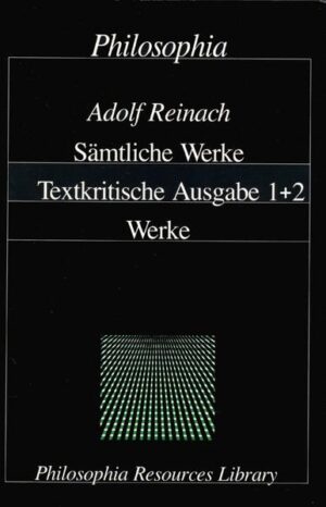 Reinach, stark von den Arbeiten des frühen Husserl beeinflusst, wandelte Husserls phänomenologische Methode in eine eigene streng analytische Methode um, die er insbesondere auf Probleme der Logik und der Wissenschaftstheorie, der Rechtsphilosophie und der Psychologie anwandte. Die zentrale Rolle des Begriffs der Sachverhalte in Reinachs Philosophie erinnert an die formale Ontologie in Wittgensteins Tractatus. Reinachs bedeutendster Beitrag jedoch ist enthalten in seinem Werk Die apriorischen Grundlagen des bürgerlichen Rechts (1913) und darüber hinaus in der detaillierten Analyse der a priori—struktur des Versprechensaktes. Diese Analyse beruht auf einer sorgfältig ausgearbeiteten phänomenologischen Theorie der Sprechakte, die die späteren Theorien von Austin und Searle vorwegnimmt und teilweise sogar über sie hinausgeht. Der vorliegende Nachdruck ist erweitert durch ein englischsprachiges Vorwort von John F. Crosby, der genau und ausführlich die Elemente von Reinachs Methode und deren Verwandtschaft mit den Methoden der zeitgenössischen analytischen Philosophie darlegt. Der Nachruf von Edmund Husserl nach Reinachs tragischem Tod an der Westfront im Jahr 1917 beschließt den Band.