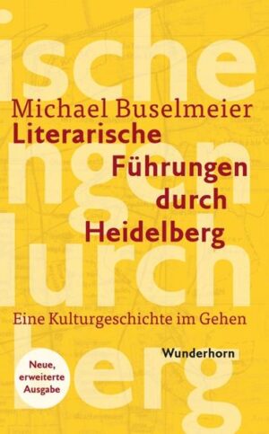 »City of Literature« neu aufblüht, überarbeitet und erweitert neu aufgelegt wird. 1988 begann Michael Buselmeier mit geistesgeschichtlich orientierten Führungen durch seine Heimatstadt, die zu einem ungeahnten Erfolg wurden, der anhält. Teilweise folgten bis zu 300 Wissbegierige dem Cicerone von Haus zu Haus, dem Mythos Heidelberg, den Dichtern, Malern und Baumeistern, Politikern, Professoren und Komponisten vom Mittelalter bis in unsere heutige Zeit auf der Spur. 1991 veröffentlichten wir die Literarischen Führungen zum ersten Mal in Buchform. 1996 folgte eine zweite, wesentlich erweiterte Fassung, 2007 ebenso eine dritte. Die nun vorliegende vierte Fassung setzt den Prozess der Differenzierung fort und lässt zugleich reichlich neues Wissen einfließen. Drei für das Gesamtgefüge unerlässliche Führungen sind hinzugekommen: zwei leiten durch Neuenheim, eine dritte durch Ziegelhausen. Das Buch umfasst nun zwanzig thematisch verschiedene, kulturhistorisch bestimmte Wege durch die aktuelle Stadt, die zum wandernden Nachvollzug einladen. »Tatsächlich eine ›Kulturgeschichte im Gehen‹ ... für alle, die Heidelberg lieben. Und für alle, die immer noch glauben, daß ein Ort erst zur Hauptstadt gemacht werden muß, um eine geistige Metropole zu sein. (...) Heidelberg mag sich glücklich schätzen, solch einen passionierten Sucher vergangener Leben und Lebensumstände zu haben.« Die Zeit