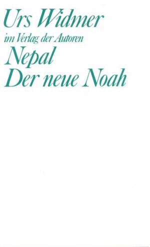 In DER NEUE NOAH treibt Widmer das Spiel mit der Katastrophe augenzwinkernd bis zum Schluß. Vor sintflutartigen Regenfällen sucht ein Priester Zuflucht in dem etwas absonderlichen Haushalt eines Professors und seiner jungen Frau. Was dann geschieht, ist biblischer, als sich der gute Priester hätte träumen lassen. Das Wasser steigt und steigt. Ein neuer Noah muß her. Über das zweite, in diesem Band abgedruckte Stück bemerkte der Autor selbst: "Obwohl das Stück gewiss 'lustig' ist: es ist mir eher pessimistisch geraten. NEPAL ist ein Stück geworden, das von unserer Freiheit spricht, von der dahinschwindenden Hoffnung auf realisierbares Glück, von Trennungen, von Abschied, vom Altwerden, von unsern kollektiven Überlebenstricks, und vor allem davon, wie ein Einzelner in das Treiben einer immer mehr verhärteten Gesellschaft eingreifen kann, und ob."