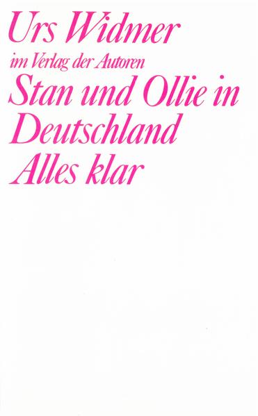 STAN UND OLLIE sind im Himmel in Ungnade gefallen und landen unsanft auf der Erde - mitten in Deutschland. Hier erleben sie allerlei unheimliche und komische Geschichten der dritten Art. Schon mit dem Titel führt die Farce ALLES KLAR den Zuschauer aufs Glatteis eines Verwirrspiels. Totschlag, Mord, Banküberfälle - das Leben spielt sich als Kriminalgroteske im Wohnzimmer der Familie Schmitt ab und spiegelt sich in Dialogen, in denen jeder den anderen zu verstehen meint, während sich die Missverständnisse zur Katastrophe auswachsen.