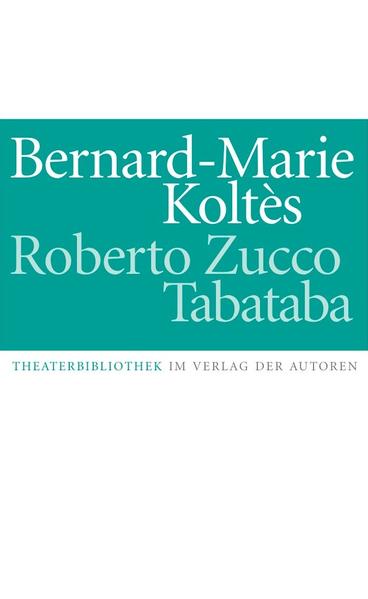 Das letzte, nachgelassene Theaterstück des früh verstorbenen französischen Autors: Roberto Zucco ist ein mehrfacher Mörder. Aber er mordet weder aus Not noch aus Leidenschaft, weder ist er ein Räuber noch ist er ein Rächer: "Ich habe keine Feinde, und ich greife nicht an. Ich zerquetsche die anderen Tiere nicht aus Bosheit, sondern weil ich sie nicht gesehen habe und weil ich auf sie getreten bin." Im Anhang ist Koltès' Einakter TABATABA erstmalig auf deutsch abgedruckt: Anstatt sich, wie alle anderen, in den Straßen Tabatabas zu vergnügen, bleiben Petit Abou und seine ältere Schwester Maïmouna zuhause und ergehen sich in Vorwürfen: über ihr verpfuschtes Leben und die Schande, den Erwartungen - den eigenen wie denen anderer - nicht gerecht zu werden.