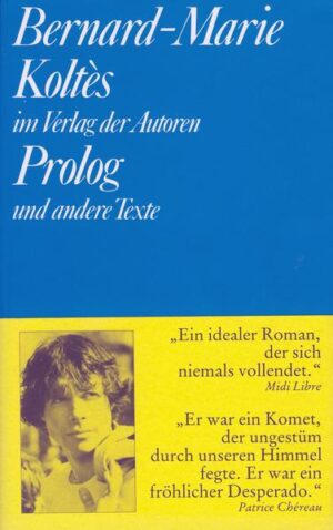 Sowohl in seinem Roman-Fragment PROLOG als auch in den beiden sich anschließenden Novellen beschwört Koltès eine Atmosphäre aus brutaler Erotik und lüsterner Gewalt, eine Mischung aus tropischer Hitze und urbaner Kälte. Abgerundet wird der Band durch eine Anzahl kleinerer Skizzen, die man wohl zu den persönlichsten Texten von Koltès rechnen darf.