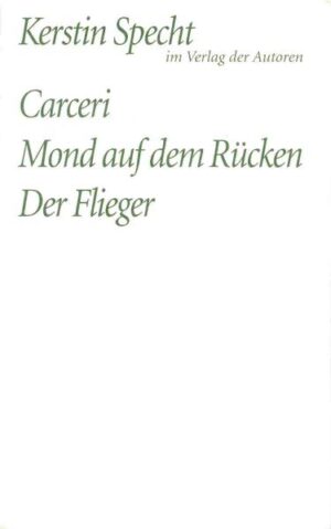 Diese zweite "Trilogie" der Kerstin Specht besteht aus hochartifiziellen szenischen Gedichten, ein poetisches Theater der Implosionen, eine Herausforderung an die Phantasie der Theatermacher wie des Publikums. Es sind aber auch in besonderem Maße Texte für Leser, in deren Imagination sie sich entfalten. DER FLIEGER ist die Geschichte vom Schneider von Ulm, der - gegen alle Widerstände seiner Umgebung - den Traum vom Fliegen lebt, sich von der Erdenschwere des Alltags lösen, sich aus der Enge der Verhältnisse erheben will. Sein Scheitern ist unausweichlich. MOND AUF DEM RÜCKEN ist die "Begehrensgeschichte" zwischen einem alten Mann und einem jungen Mädchen. Das Stück ist eine kunstvolle Verschränkung zweier Monologe. "Ein kostbares Höhlengleichnis." (Verena Auffermann) CARCERI ist die Leidensgeschichte des berühmten französischen Philosophen Louis Althusser, der 1980 seine Frau tötete und 1990 in den Carceri einer psychiatrischen Anstalt starb. Es sind die Gefängnisse des Ichs, die Kerstin Specht hier wie in den beiden anderen Stücken mit ihrer poetischen Sonde durchleuchtet.