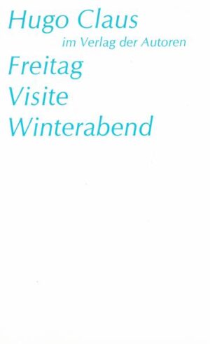 "Der Belgier Hugo Claus zählt zu den bedeutendsten europäischen Schriftstellern der Gegenwart. Mit seinen Romanen ist er auch hierzulande längst ein Begriff. Doch der mehrfach für den Nobelpreis vorgeschlagene Autor ist auch ein herausragender Dramatiker. FREITAG handelt von den verhängnisvollen Spätfolgen eines Inzestes in einer kleinbürgerlichen, katholischen Familie. Der Autor schafft mit seiner Sprache irreale Momente in einer Atmosphäre von Bigotterie und Verbrechen, so bedrängend furchtbar wie erschreckend aktuell. Auch die beiden zugleich abgründigen und komischen Einakter VISITE und WINTERABEND demonstrieren die Meisterschaft Hugo Claus' in eindringlicher Weise." (Literatur-Report)