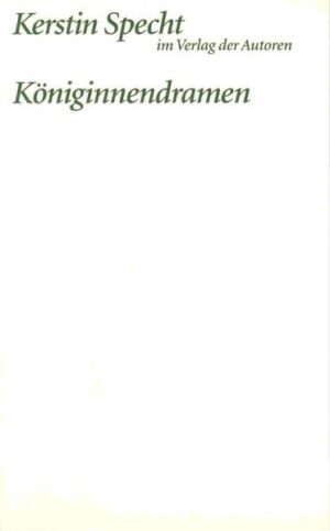 Kerstin Specht, die vielfach preisgekrönte Autorin so bekannter Volksstücke wie DAS GLÜHEND MÄNNLA und AMIWIESEN, hat ihre ersten Komödien geschrieben. Entstanden sind drei verzweifelt-komische Königinnendramen, die wir in diesem Band veröffentlichen. Das "Küchenmärchen" DIE FROSCHKÖNIGIN erzählt, wie sich eine ausgenutzte und frustrierte Mutter zu neuem, blühendem Leben erwecken läßt. In der Komödie von den SCHNEEKÖNIGINNEN ist die große Schauspielerin schon tot, als die Souffleuse endlich zu ihrem großen Auftritt kommt. Während sie die ehemalige Königin der Bühne in einem grotesken Ritual für die Ewigkeit herrichtet, hält sie ihren großen Lebensmonolog. DIE HERZKÖNIGIN ist ein kleines, hintersinniges Märchen über die Liebe in den Zeiten des Hochwassers: Die Titelheldin flieht vor den Fluten auf den Dachboden, wo sie vom Briefträger überrascht und, er von ihr, vernascht wird.