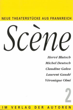 Die Anthologie SCÈNE stellt einmal jährlich die besten und wichtigsten neuen Theatertexte aus Frankreich vor und bietet damit einen repräsentativen Überblick über die aktuellen Tendenzen des französischen Theaters. Die Herausgeberin Barbara Engelhardt macht im zeitgenössischen fränzösischen Drama zwei Richtungen aus, einmal ein "neues Vertrauen in die Sprache und deren Wirkungsmacht im Zugriff auf die Welt in ihren multiplen Erscheinungsformen, ein Vertrauen, das sich verbindet mit dem Anspruch, sprachschöpferisch Gegenwelten im positiven Sinn zu entwerfen. Zweitens lässt sich ein Reihe von Texten beschreiben als der Versuch eines neuen Realismus, der sich jedoch nicht von einem affirmativ beobachtenden oder dokumentarischen Umgang mit Lebensrealitäten ableiten lässt. Stattdessen scheint die subjektive Wahrnehmung der Autoren eine Realität zu setzen, die sich aus einer kaleidoskopischen Weltsicht heraus neu zusammenfügt und als Wirklichkeit behauptet." Beide Richtungen des neuen französischen Dramas werden in diesem Band mit Stücken von Hervé Blutsch ("Baumgrütze"), Michel Deutsch ("Féroé, die Nacht."), Claudine Galea ("Die Idioten"), Laurent Gaudé ("Kampfhunde") und Véronique Olmi ("Die Umarmung des Skorpions") repräsentiert.