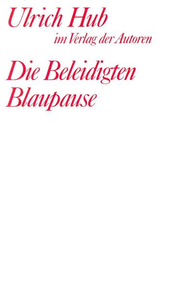 Ulrich Hubs BLAUPAUSE ist "eine intelligente Farce, die den täglichen Medienwahnsinn gekonnt in Szene setzt" (Tagesthemen). DIE BELEIDIGTEN ist ein Kammerspiel für vier Solisten: Ein Streichquartett - zwei Frauen, zwei Männer - probiert für seinen ersten Auftritt. Natürlich läuft bei den ersten Proben noch nichts perfekt, im Gegenteil. Und da die vier nicht nur gemeinsam musizieren, sondern auch durch verwandschaftliche und freundschaftliche Bande verbunden sind, geraten die Probendiskussionen schnell auf Abwege, gehen die Argumente unter die Gürtellinie. Gleichzeitig bauen die Figuren um sich ein Gespinst aus Lügen auf, betrügen so nicht nur die anderen, sondern auch sich selbst.