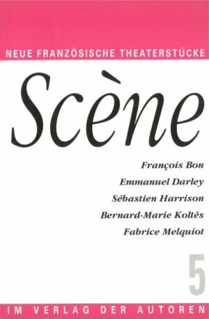 Die Anthologie SCÈNE stellt einmal jährlich die besten und wichtigsten neuen Theatertexte aus Frankreich vor und bietet damit einen repräsentativen Überblick über die aktuellen Tendenzen des französischen Theaters. Bernard-Marie Koltès' frühes Stück DAS ERBE beschreibt die Stunde Null nach einem Todesfall und den Druck des entstandenen Vakuums auf die übrig gebliebene Gemeinschaft, sich neu zu definieren. François Bon verlegt in MIT DEM TOTEN VIER die Konfrontation stärker auf den inneren Familienkreis, auf das Bedürfnis, Familie zu spüren und aus den alten Verhaltensmustern auszubrechen. Emmanuel Darley kehrt in NICHT BEWEGEN das Spiel mit geometrischen Mustern in Bewegungsformen um. Seine abstrakten Figuren sind endzeitliche Sprachexistenzen im nachbeckettschen Sinne - aber sie könnten sich auch im Baumwollfeld eines Bernard-Marie Koltès getroffen haben. Darleys Sprachcharakterisierung der Figuren ist von größtem Minimalismus. Anders Fabrice Melquiot in ESPRESSO-BLUES, der mit überschäumender Phantasie und Erzähllust einen noch Jugendlichen auf die Suche nach der großen Liebe schickt. In TITANICA erfindet der Francokanadier Sébastien Harrisson der englischen Monarchie ein neue gekröntes Haupt, lässt die Wiedergänger ihrer verfluchten Vergangenheit auftreten und verleiht der Kunst menschliche Gestalt. François Bon, "Mit dem Toten vier". Emmanuel Darley, "Nicht bewegen". Sébastien Harrisson, "Titanica". Bernard-Marie Koltès, "Das Erbe". Fabrice Melquiot, "Espresso-Blues".