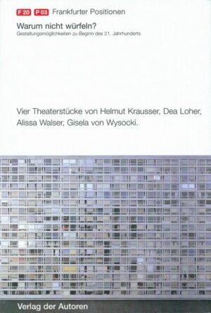 Helmut Krausser, "Donnerstag - Die Fürsten". Dea Loher, "Unschuld". Alissa Walser, "100 Millionen Jahre Porn". Gisela von Wysocki, "Klopfzeichen". Das Thema der Frankfurter Positionen 2003: "Warum nicht würfeln? Gestaltungsmöglichkeiten zu Beginn des 21. Jahrhunderts."