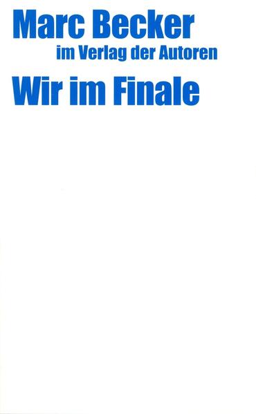 „Ich frage es nochmal: Wer hat unsere Tugenden geklaut. Welche Sau war das.“ (Marc Becker, WIR IM FINALE) Deutschland im Endspiel der Fußballweltmeisterschaft - und die ganze Nation fiebert mit. Der Gegner ist übermächtig, die Chancen stehen schlecht, die Mannschaft ist so reformbedürftig wie das ganze Land, denn: „Wenn wir nicht so lange alles schön geredet hätten, wären wir früher in der Realität angekommen.“ Doch ein Spiel dauert bekanntlich neunzig Minuten… WIR IM FINALE ist kein Stück mit verteilten Rollen, sondern ein vielstimmiger Schlachtruf, der in Echtzeit der Dramaturgie eines Fußballspiels folgt, inklusive Vorbericht und Halbzeitpause. Fangesänge, Expertenkommentare, Kabinenpredigten und die Live-Reportage aus dem Stadion: Die Stimmen zum Spiel der Nationalmannschaft sind auch Stimmen zur Lage der Nation. Eine intelligente Metapher für ein Deutschland im Reformstau, dem zu Beginn des neuen Jahrtausends verordnet wird, sich auf seine Tugenden zu besinnen.