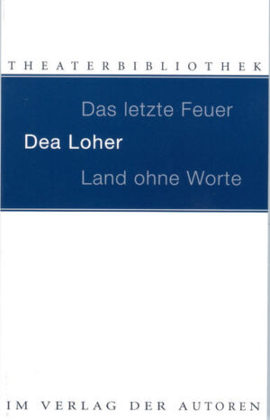 DAS LETZTE FEUER: An einem hellen Augusttag wird in einem vergessenen Viertel am Rande der Stadt ein Junge überfahren. Er ist einer Polizistin ins Auto gelaufen, die einen jungen Raser verfolgte, den sie für einen Terroristen hielt. Kurz zuvor hatte ein Fremder das Viertel betreten und mit dem Jungen gespielt. Er ist der einzige Zeuge des Unfalls. In der Rückschau wird langsam deutlich, wie sich das Unglück in das brüchige Leben aller Beteiligten frisst - in das der Eltern und der Großmutter, der Polizistin und des jungen Rasers ohne Führerschein, der Lehrerin, die ihm das Auto "geliehen" hatte, des Freundes und des geheimnisvollen Fremden. Es ist eine Gesellschaft, die den Begriff "Aufschwung" nicht kennt, die in ihrer suche nach Trost und Glück Hoffnung schöpft und am Ende doch scheitert. In LAND OHNE WORTE begibt sich eine Malerin auf die Suche nach einer Sprache des Schmerzes. Wie dem Gestaltlosen, das einen zu überwältigen droht, Gestalt geben? Angesichts der allgegenwärtigen Gräuel von Krieg und Elend erkundet die Malerin Möglichkeiten, den Schmerz darzustellen, auf die Leinwand zu bannen. Dea Loher gelingt es in dem Monolog, den Schrecken der Opfer wie den des Betrachtens zu beschreiben und dabei die eigene Kunstproduktion zu reflektieren.