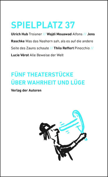 Mit ungefähr vier Jahren entwickeln Kinder die Fähigkeit, bewusst die Unwahrheit zu sagen. Die Lüge ist Tabubruch und Schritt hin zur Selbstständigkeit in einem. Vielleicht deshalb gilt sie uns mal als lässliche Flunkerei, mal als bewunderte List und wieder ein anderes Mal als unverzeihlicher Betrug. Um Lügen auf die Schliche zu kommen, halten wir uns an Äußerlichkeiten: scheinbar verräterische Gesichtsausdrücke, Gesten oder Verhaltensweisen. Die Lüge hat insofern ihre eigene Theatralität, und zwischen Menschen, die gut zu lügen, und solchen, die gut zu schauspielern verstehen, besteht angeblich ein Zusammenhang. In der Kinder- und Jugendliteratur wiederum findet sich, von Pinocchio bis Pippi Langstrumpf, eine Vielzahl an passionierten Schwindlerinnen und Schwindlern. SPIELPLATZ 37 versammelt fünf aktuelle Theaterstücke für Heranwachsende, die sich dem Phänomen der Lüge in besonderer Weise widmen: Um das wohl berühmteste Täuschungsmanöver der Antike, das ›Trojanische Pferd‹, aber auch um heutige Betrügereien im Internet geht es in Ulrich Hubs "Troianer". Als notorischer Lügner gilt Wajdi Mouawads Titelheld "Alfons", in dessen unglaubliche Geschichten sich der Text selbst immer tiefer verstrickt. Welche Wahrheiten sind Kindern zumutbar, und vor welchen verschließen wir lieber die Augen? Diesen Fragen geht Jens Raschkes "Was das Nashorn sah, als es auf die andere Seite des Zauns schaute" nach. Mit Carlo Collodis "Pinocchio" hat Thilo Reffert einen sprichwörtlich gewordenen Lügner für die Bühne adaptiert. Und von einer Wahrheitssuche, die in Verschwörungstheorien und Fake News mündet, erzählt "Alle Beweise der Welt" von Lucie Vérot.