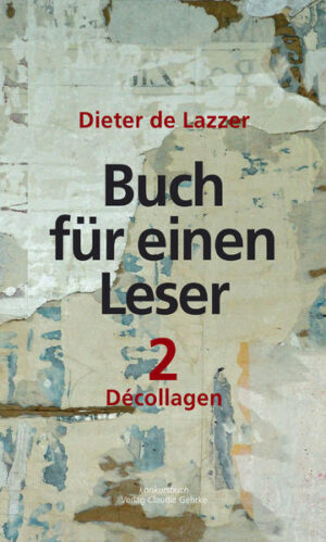 Der erste Band führte von der Kindheit auf der Ostalb hinaus … Im zweiten Band der autobiografischen Erzählung treffen wir Gudrun Ensslin, hören vom legendären Tübinger 'Lamm' und vom Großen Lauschangriff. Der Erzähler lässt eine Mutter ihr eigenes Kind adoptieren, ist plötzlich Chef einer psychiatrischen Anstalt, dann hat er einen geklauten Öltanker am Hals. Wir gehen mit dem Architekten Olgiati spazieren und stehen im Atelier mit Anselm Kiefer, treffen Künstler und Fälscher. Und lesen über die Hintergründe von Bienzle-Tatorten und TV-Serien wie 'Oh Gott, Herr Pfarrer'. Dieter de Lazzer ist Schriftsteller, Theologe und Jurist. Er verfasste zusammen mit Felix Huby zahlreiche Drehbücher für erfolgreiche Fernsehserien und Kriminalfilme sowie die Komödie 'Selbscht ischt der Mann' und das Volkstück 'Georg Elser - Allein gegen Hitler'. Als literarischer Autor schrieb de Lazzer in verschiedenen Genres, u.a. diverse Kriminalromane. Am liebsten ist er Erzähler. 'Als Erzähler ist er eine Wucht. Anschaulich erzählt er, spannend, ebenso stringent wie in Sprüngen … auch in ganz und gar unvorhersehbaren Abschweifungen genüsslich auf eine Pointe zusteuernd.' (M. Kubiak/Heidenheimer Zeitung über das 'Buch für einen Leser 1')