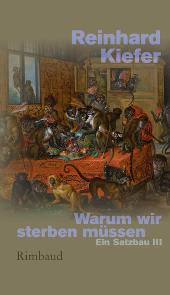 Nach «Vor der Natur» (2001) und «Die Wiedereinführung der Sprichwörter» (2009) legt Reinhard Kiefer nun den dritten Band seines «Satzbaus» vor. Der Begriff «Satzbau» erinnert nicht zufällig an Schwitters «Merzbau». Wie dieser ist Kiefers «Satzbau» geprägt vom Prinzip der Collage: Absicht und Zufall treffen aufeinander. Zitate, Geschichten, Aufzeichnungen und Reflektionen umspielen in denkbar weitem Rahmen die Frage «Warum wir sterben müssen».