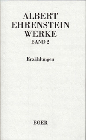 Ein Klassiker des Expressionismus erstmalig in einer kompletten Werkausgabe Von den Dichtungen Albert Ehrensteins ist heute wenig greifbar. Verboten und verbrannt in der Zeit des Nationalsozialismus, geriet das Werk Ehrensteins, der nach dem Krieg in seinem New Yorker Exil verblieb, fast völlig in Vergessenheit. Erst in den sechziger Jahren begannen einige Auswahlbände seiner Prosa und Gedichte zu erscheinen - alle jedoch nicht dazu angetan, dem dichterischen Werk Ehrensteins, der als ein wichtiger Vertreter der literarischen Moderne anzusehen ist und der einst zur Vorhut der Expressionisten zählte, die gerechte Würdigung widerfahren zu lassen. Die geplante Ausgabe wird in repräsentativer Auswahl Ehrensteins literarisches Werk zum ersten Mal nach 1933 wieder zugänglich machen. Der vorliegende Band mit Erzählungen, als zweiter Band der Gesamtausgabe, enthält sämtliche zu Albert Ehrensteins Lebzeiten veröffentlichte Erzählungen sowie mehrere unveröffentlichte Manuskripte, die überwiegend aus der Zeit des Exils in der Schweiz und in New York datieren. Von den unveröffentlichten Erzählungen wurde nur eine Auswahl aufgenommen, die dazu angetan ist, charakteristische Aspekte und Tendenzen in Ehrensteins künstlerischem Werdegang aufzuzeigen. Nur wenige der frühen Erzählungen Ehrensteins sind nicht veröffentlicht worden. Es sind dies Skizzen, die sprachlich und formal weit unter dem Niveau der anderen Erzählungen liegen. Da sie auch inhaltlich zum Frühwerk Ehrensteins nichts Neues beigetragen haben, wurden sie nicht in den vorliegenden Band aufgenommen. Als inhaltlich interessant dagegen erwiesen sich die unveröffentlichten Teile des umfangreichen Typoskripts Seltene Gäste, die Bezug nehmen auf die Problematik jüdischer Existenz in Karl Luegers Wien. Das Typoskript wird denn auch vollständig unter den »Ergänzenden Typoskripten« wiedergegeben. Der Spruch von Wilhelm Schmidtbonn »In diesem Menschen, in diesem Dichter, haben die Deutschen einen Satiriker gefunden, von dem sie, was selbstverständlich ist, nichts wissen«, soll mit der vorliegenden Ausgabe Bestätigung und Widerlegung zugleich finden. Vorwort / Ritter Johann des Todes / Liebe / Arbeitsteilung / Seltene Gäste: Dezembertag / Seltene Gäste: Die Parasiten der Parasiten / Seltene Gäste: Entrevue / Tubutsch / Der Fluch des Magiers Anateiresiotidas / Begräbnis / Eine alte Geschichte / Ansichten eines Exterritorialen / Tai-Gin / Tod des Zehir eddin Muhammed Baber oder: Die Heimkehr des Falken / Apaturien / Saccumum / Mitgefühl / Tod eines Seebären / Kongo / Ein krasser Fall von Soldatenmißhandlung / Passion / Der Selbstmord eines Katers / Zigeuner / 241 / Hildebrandslied / Arahar / Traum des achthundertachtundachtzigsten Nachtredakteurs / Frühes Leid / Im Lande der Erotophilen / Der Tod Homers oder: das Martyrium eines Dichters / Der Knecht seines Schicksals / Ausflug / Der Dritte / Wodianer / Der Herr Leimbiegler / Der Dichter und die Tänzerin / Zweifel / Tod / Wundandermeer / Leidenschaft (1918) / Schulkollegen / Leidenschaft (1918/19) / Andjulka / Die Schuld / Kimargouel / Erziehungsroman / Die Fahrt übers Leintuch / Gespensterklub / Dunja reitet ins Kloster / Schreckliches Schicksal zweier Mistkäfer / Begegnung / Irandot von Serendip / Die Geschichte von den beiden Pantoffeln / Krimi und Polentli / Der Emir / Die Jungfrau von New Orleans / Mohamlet in Manhattan / Lothringer / Schulaufsätze / Mißbrauch der Macht / Matura / Captain / Malice in Underland / Die Schwarzroten / Die armen Bären, die wilden Spechte. Ergänzende Typoskripte: Seltene Gäste / Unicum. Anhang: Kommentar: Überlieferung, Varianten, Erläuterungen / Chronologisches Verzeichnis der Erzählungen / Bibliographie / Zeittafel / Nachwort