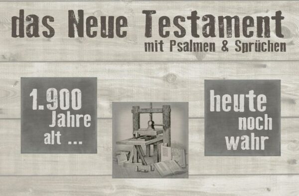 Neues Testament - Querlieger (Motiv Druckerpresse) | Bundesamt für magische Wesen