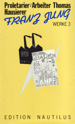 Der vorliegende Band der Franz Jung Werkausgabe vereinigt drei Romane aus den Zwanziger Jahren: einen aus ihrer Anfangs- und zwei aus ihrer Endphase. Am Anfang steht Proletarier, verfasst im Herbst 1920 während eines Gefängnis-Aufenthaltes, erschienen 1921. Der 1930 beendete Roman Arbeiter Thomas fand während der Weimarer Republik keinen Verleger und wird hier erstmals aus dem Nachlass ediert. Hausierer von 1931 schließlich ist das letzte Buch, das Franz Jung vor seiner großen Autobiographie aus dem Jahre 1961 überhaupt noch veröffentlichen konnte. „Es ist verlockend, die Titel der hier abgedruckten Werke gleichsam allegorisch zu nehmen und darin markante Figurationen der Weimarer Republik zu sehen.“ (Aus dem Nachwort von Walter Fähnders)