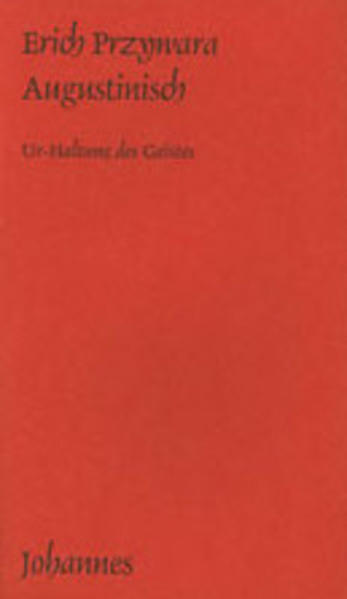 Die ausführliche Einleitung, die Erich Przywara 1934 seiner Augustinus-Auswahl "Die Größe als Gefüge" mitgegeben und in der er das gesamte abendländische Denken unter das Vorzeichen von Augustinus gestellt hat, gilt bei allen Kennern als eine seiner genialsten Leistungen. Diese Studie war schon damals ein selbständiges, in sich geschlossenes Werk und verdient es, heute nochmals für sich vorgestellt zu werden.