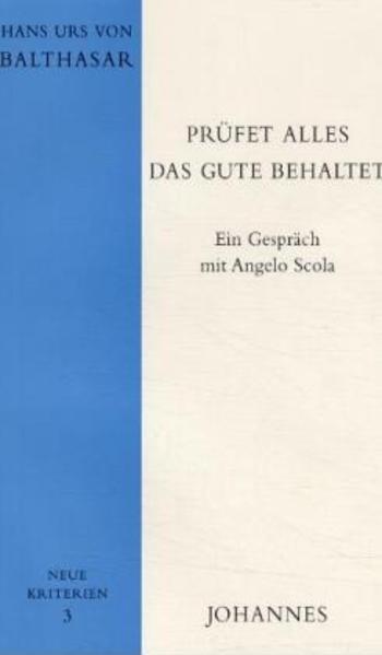 Vor- und nachkonziliare Kirche, Konzil und Krise, Ökumene, Judentum und Christentum, Modernität, Befreiungstheologie-Hans Urs von Balthasar weicht in diesem denkwürdigen Gespräch mit Angelo Scola (1985) keiner der Fragen aus, die die Kirche und uns alle so unmittelbar betreffen. «Vieles, was hart scheinen wird, mußte gesagt werden, man verzeihe es mir und schreibe es, wenn man will, meiner Kurzsichtigkeit zu. Oder meinem Alter oder meiner Rückständigkeit, die für Neues und Neuestes keinen Gusto mehr hat. Oder auch meiner Liebe zu einer Kirche, die zweitausend Jahre lang gedauert hat und immer lebendig war, also nicht plötzlich als ‹postkonziliare› Kirche in die Wiege gelegt worden ist. Das könnte der wahre Grund sein, daß einiges hart klingen wird: man mißt es, wenn man ein wenig die Geschichte der apostolischen und heiligen Kirche kennt, an ihrer Größe, und es erscheint dann in einem für die Katholizität allzu dürftigen Format.»