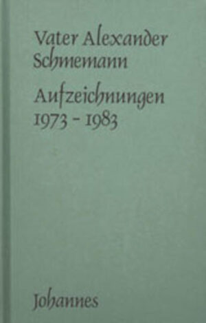 «Nun da ich die ‹Aufzeichnungen› Vater Schmemanns (mit dem hilfreichen Nachwort von Vater Meyendorff) gelesen habe, vertiefen sich meine ersten Eindrücke. Das Buch ist eine grosse Unterscheidung der Geister im Bereich der Kirche (der orthodoxen wie der katholischen) wie der Welt und der Zeit, die sich in ihm kritisch spiegelt. Was es indessen so menschlich und priesterlich in einem ursprünglichen Sinn macht, ist eine geistliche Atmosphäre, die in einem Verwachsensein der Sendung (eines ‹liturgischen Theologen›) im Leben selbst gründet... Schmemanns ‹Aufzeichnungen› sind so gedankenreich, man möchte sie in einem Taschenbuch verbreitet sehen, vielleicht als gesammelte Aphorismen und Aperçus, unter thematischen Stichworten: Ideologie und Glaube, Religion und Glaube, das Reich Gottes usf. Aber vielleicht würde es dann das ‹Fleisch› des Alltags einbüssen und die Unmittelbarkeit der ‹Einfälle von oben›. Erkenntnisse über den Verlust der Kosmologie und der Eschatologie, der Entleerung und der ‹Selbstblendung› des Jahrhunderts, die in unseren Tagen einen beängstigend schnellen Fortschritt nimmt, sind so klärend und notwendig...»