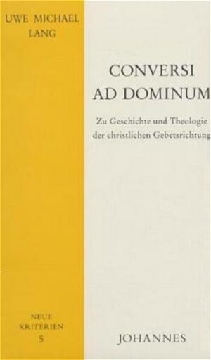 Das hier vorliegende kleine Buch des in England lebenden Oratorianers Uwe M. Lang untersucht die Frage nach der Gebetsrichtung der Liturgie historisch, theologisch und pastoral. Es nimmt damit in einem-wie mir scheint-günstigen Augenblick eine Debatte wieder auf, die dem äußeren Anschein zuwider auch nach dem Konzil nie verstummt war. Ohne den Anspruch, große neue Einsichten zu bringen, stellt es sorgsam die Forschungsergebnisse der letzten Jahrzehnte heraus und bietet so die für ein sachliches Urteil nötigen Einsichten... Auf dieser Basis werden die theologischen Antworten entwickelt, die sich aus der inneren Richtung des historischen Befunds ergeben. Ich hoffe, daß dieses Buch eines jungen Gelehrten eine Hilfe werden kann für das in jeder Generation nötige Ringen um das rechte Verstehen und um das würdige Feiern der heutigen Liturgie. Ich wünsche dem Werk daher viele und aufmerksame Leser.