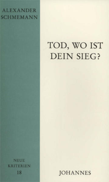 Wenn Alexander Schmemann über den absoluten Wert des Menschen im Zeitalter der Ideologien, über das Geheimnis des Bösen, über das Gewissen als die vielleicht wichtigste Frage unserer Zeit oder über unser Verhältnis zum Tod spricht, hören wir einen sensiblen Beobachter und geistlichen Ausleger der Strömungen im 20. Jahrhundert. Unermüdlich sucht er in der Heiligen Schrift und im christlichen Glauben Antworten auf die schwierigen und unbequemen Fragen, die sich der heutige Mensch stellen muss.