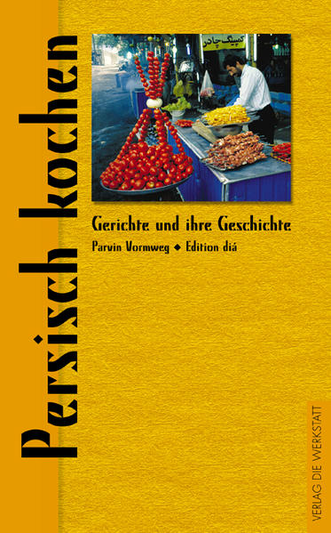 „Ein Wirbel von Kräuter- und Gewürzdüften umweht die Nase, ein buntes Farbenspiel - vom Grellgelb des Safrans bis zum Schwarz der Granatapfelsoße - betört das Auge: Die große persische Festtafel ist gedeckt.“ So sinnesfroh beginnt die im Iran gebürtige Autorin Parvin Vormweg ihren Streifzug durch Geschichte und Kultur der persischen Küche. Alltags- und Festtags-Rezepte wie der „Kabab-e-barg“, der in Joghurt und Safran marinierte Kalbsspieß, vermitteln einen würzigen Hauch dieser uralten Kochkunst.