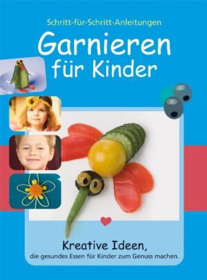 Kreative Ideen, die gesundes Essen für Kinder zum Genuss machen. Pfiffige Kreationen erfreuen das Auge und verwöhnen den Gaumen. Einfache Schritt-für-Schritt-Anleitungen sorgen dafür, dass jedes Rezept gelingt. Frische und gesunde Zutaten sehen nicht nur schön aus, sondern schmecken auch gut.