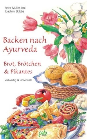 Dieses Backbuch bietet über 100 pikante Rezepte, die sich mühelos in die Praxis umsetzen lassen. Die Rezeptpalette reicht von traditionellen ayurvedischen Broten, Fladen- und Knäckebroten über kräftige Sauerteigbrote bis hin zu allerlei Brötchen mit Hefe, selbst gemachtem Backpulver oder ganz ohne Triebmittel. Chapatis, Puris oder Essener Sonnenfladen sind ebenso zu finden wie Sprossenbrot, Kürbisbrot, süßes Frühstücksbrot und Kleingebäck wie Milchhörnchen, Laugenbrötchen, Gerstenkringel oder schnelle Scones. Auch wer pikante Gemüsekuchen und Snacks aus dem Backofen mag, findet dafür in diesem Buch zahlreiche Anregungen. Die Vorschläge reichen von Spinatkuchen mit Frischkäse, Zucchiniwähe und herzhafter Kräutertorte über Brokkoliquiche, Pizza und Amarantpastete bis zu Olivenschnecken und indischen Samosas. Viele Rezepte sind vegan oder lassen sich mit Hilfe einfacher Variationen ohne tierische Produkte herstellen. Neben den Rezepten findet sich viel Wissenswertes rund ums Backen nach Ayurveda, warenkundliche Tipps zum Einkaufen und küchenpraktische Hinweise für gutes Gelingen. Abgerundet wird das Buch durch eine ayurvedische Natur-Apotheke, die Wissenswertes über Inhaltsstoffe und Heilwirkungen von rund 70 wichtigen Lebensmitteln und Gewürzen des Ayurveda vermittelt.