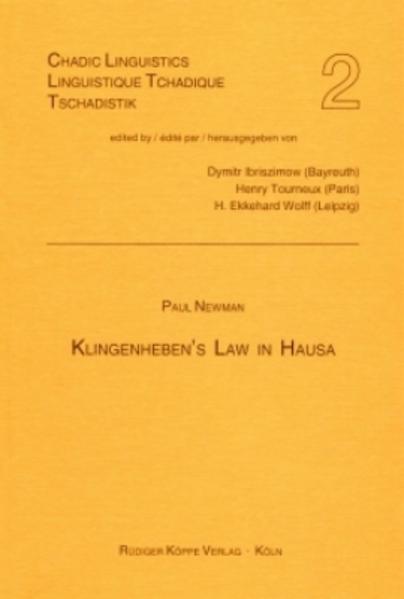 Klingenheben’s Law in Hausa | Paul Newman, Dymitr Ibriszimow, Henry Tourneux, H. Ekkehard Wolff