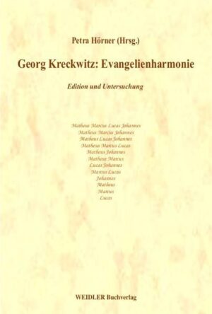 Der schlesische Pfarrer Georg Kreckwitz fertigt wie alle anderen Evangelienharmonisten aus vier getrennten Evangelien ein einziges Evangelium an, um die Mehrfachüberlieferung des Vierevangelienkanons in eine Einzelüberlieferung zu überführen. Doch im Gegensatz zu seinen Vorgängern klammert er nicht die Unterschiede und Widersprüche des Viererkanons aus. Durch sein nominalistisch geprägtes Harmonisierungsverfahren bringt er eine deutschsprachige Evangelienharmonie hervor, in der er die Authentizität des Bibelwortes zu gewährleisten versucht und die Abweichungen in ihrer im Vierevangelienkanon verbürgten Vielheit zutage treten lässt. Die vorliegende Publikation präsentiert diese innovative Harmonie, die mit der Tradition bricht und im 15. Jahrhundert einen Wandel in der Harmonisierung einläutet.