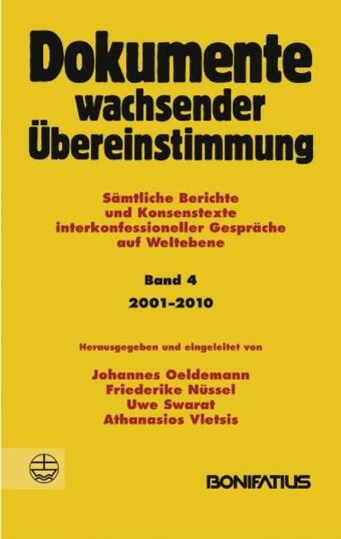 Die „Dokumente wachsender Übereinstimmung“ haben sich seit dem Erscheinen des ersten Bandes 1983 zu einem Standardwerk der Ökumene entwickelt. Die Bände dokumentieren die Ergebnisse aller ökume-nischen Dialoge auf Weltebene. Die Vollständigkeit der publizierten Dokumente verschafft einen einzigar-tigen Überblick über zentrale Themen des ökumenischen Gesprächs.-Der vierte Band enthält sämtliche in den Jahren 2001-2010 publizierten Berichte und Konsenstexte zwischenkirchlicher Gespräche, die zum Teil erstmals in deutscher Sprache veröffentlicht werden. Den Hauptteil bilden die Abschlussberichte bilateraler Dialogkommissionen zwischen den verschiedenen Konfessionsfamilien, in denen wesentliche Ergebnisse des ökumenischen Dialogs der vergangenen Jahrzehnte gebündelt und inhaltlich weitergeführt werden. Darüber hinaus enthält der Band auch Erklärungen, die auf Kirchen leitender Ebene verabschie-det wurden, sowie Studien, die von der Gemeinsamen Arbeitsgruppe zwischen dem Ökumenischen Rat der Kirchen und der römisch-katholischen Kirche in Auftrag gegeben wurden.-Lehrende und Studieren-de der Theologie sowie alle, die sich für die Ökumene interessieren oder in diesem Bereich tätig sind, kön-nen sich anhand der Texte und mit Hilfe des ausführlichen Sachregisters über den aktuellen Stand des ökumenischen Dialogs in vielen Bereichen informieren.