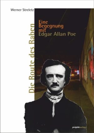 Mit Edgar Allan Poe im Vorortkino. Werner Streletz treibt ein vertrackt-hintersinniges Spiel mit dem Meister des Halbdunkels. Er sieht in Edgar Allan Poe (1809-1849) keine ferne Gestalt der Literaturgeschichte, sondern hält es für möglich, dass sich der Erzähler und Poe — zeitenübergreifend — in einer ungefähren Gegenwart begegnen. Poe auf der Höhe seines Könnens, schillernd, kaum greifbar — bis zum rätselhaften Tod. Ein Rabe ist auf sein T-Shirt gedruckt.