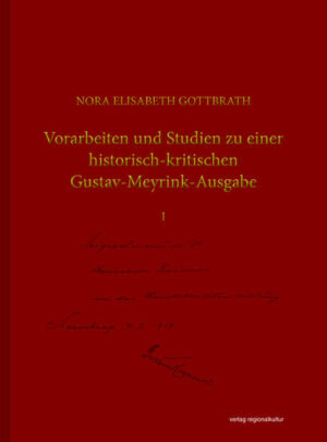 Vorarbeiten und Studien zu einer historisch-kritischen Gustav-Meyrink-Ausgabe | Bundesamt für magische Wesen