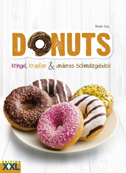 Ob mit Marmelade gefüllt, mit Schokolade überzogen oder einfach nur mit Puderzucker bestreut - Donuts sind ein unglaublicher Genuss, insbesondere wenn sie ganz frisch gebacken und noch warm sind. Kaum einer kann diesem saftigen Gebäck widerstehen! Mit zahlreichen Schritt-für-Schritt-Fotos werden die unterschiedlichen Teigarten, Gebäckformen, Füllungen und Glasuren anschaulich beschrieben. Sie erfahren außerdem alles über die nötige Backausrüstung sowie die wichtigsten Zutaten und Backtechniken. 50 Rezepte mit Farbfotos, praktischen Tipps und Nährwertangaben