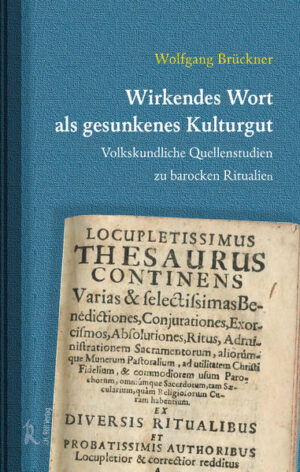 Das Experiment mit neuen Quellen besteht aus drei Schritten: Erstens eine kritische Übersicht zur bisherigen sogenannten Aberglaubensforschung, zweitens die Ausgrabung dreier Ritualien des 17. und 18. Jahrhunderts, drittens die Probe aufs Exempel am Beispiel der musealen Realie „Breverl“. Es geht darum zu erweisen, daß die übliche Reihenfolge von „Zauber und Segen“ umgekehrt gedacht werden muß. Sogenannt volkstümliche Überlieferungen speisen sich aus oberschichtlichen Liturgiequellen. Superstitiöse Magieanwendungen sind die letzte Entwicklungsstufe zu „faulem Zauber“. Dieser stammt häufig aus Restbeständen barocker Benediktionen. Sie sind in der Regel franziskanisch gefärbt. Der Autor Wolfgang Brückner (Jg. 1930) war bis 1998 o. Prof. f. deutsche Philologie und Volkskunde an der Universität Würzburg. Er ist einer der letzten lebenden Vertreter seiner Spezialdisziplin, die historisch arbeiten auf der gesamten Breite des Faches. Seine methodologischen Versuche kulturwissenschaftlicher Studien betreff en insbesondere die Magieforschung, das bildhafte Denken, religiöse Glaubensvorstellungen und die Dekonstruktion bisheriger Theoriediskurse. Seine Monographien und kleinen Schriften umfassen viele Bände, deren Ergebnisse in das vorliegende Werk eingeflossen sind.