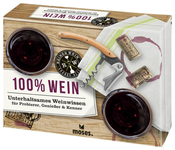 Die Box für alle, die Wein mögen. Wein ist in! Wein aussuchen, kaufen, verschenken und genießen ist ein entspannter und geselliger Genuss für Jedermann. Die Geschenkbox ist ein ideales Präsent für alle, die von Wein mehr wissen wollen als die Farbe, den Preis beim Discounter und irgendeine Punktezahl. Inhalt: - unterhaltsames Quiz mit 200 Fragen & ausführlichen Antworten - Weinwissenkompakt - Eine Einführung in die Welt der Weine auf 64 Seiten - Weinverkostungsheft mit detaillierter Anleitung - informatives A3 Poster