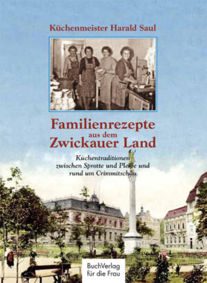 Regionale Rezepte und Familiengeschichten aus der traditionsreichen Gegend rund um Crimmitschau hält das mittlerweile zwölfte Buch von Küchenmeister Harald Saul in einem Dutzend Kapiteln fest. Ein umfangreiches Kapitel ist der "Kochfrau von Blankenhain" gewidmet - Olga Leithold, die um 1900 den Herrschaften und Gästen des Rittergutes Blankenhain wunderbare Speisen und feinstes Gebäck kreierte. Ein Geheimtipp für Freunde guter Hausküche ist "Fress-Kretzschmar" in Niederalbertsdorf. Das in vierter Generation im Familienbetrieb geführte Gasthaus Kretzschmar bietet seit über 100 Jahren und in Portionen zum Sattwerden vom Einfachen das Beste: frische Schlachteplatte, Wurstbrühe, Brotsuppe, Kurz- und Langgebratenes mit Kößen und Apfelrotkohl und natürlich hausgebackene deftige und süße Kuchen wie Kümmelkuchen zum Bier oder den leckeren Mohnkuchen. Das sind nur zwei Beispiele für die bodenständige Küche der Region zwischen Sprotte und Pleiße, mit einfachen, guten Zutaten, heimischen Wildkräutern, Gemüse und Obst, auf die Harald Saul schwört und der er mit seinen Büchern ein Forum bietet.