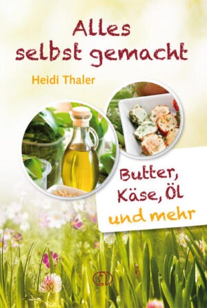 Selbst gemachtes Kräutersalz, selbst angesetzter Likör, zu Hause aromatisierter Essig erfreuen sich großer Beliebtheit. Heidi Thaler, im Allgäu zu Hause, hat schon seit längerem ihr Talent für Hausgemachtes entdeckt. Sie probiert inzwischen mit Erfolg auch Käse, Butter, Joghurt aus eigener Produktion aus. Die Idee kam ihr beim Käse-Frühstück. So schwer kann es doch nicht sein, unsere Vorfahren stellten Butter, Käse und Rahm mit einfachsten Mitteln her und auch die Oma hatte noch ihre probaten Tricks und Tipps. Also ran an den Speck - vielmehr Käse! In ihrem Buch beschreibt die Autorin in sieben Kapiteln jeweils Grundsätzliches der Herstellungsverfahren, Grundstoffe, bietet reichlich attraktive Rezepte und gibt Tipps aus der Familienerfahrung zum guten Gelingen. Dazu Step-by-Step-Fotos für die Arbeistsschritte und appetitmachende Aufnahmen der Endprodukte.